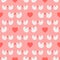 Concept of seamless wedding pattern. Repeating penguins with hearts on pink background. Vector illustration. Design