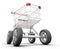 Concept shopping cart with car wheels