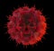 The concept of a sinister virus dangerous to humans. A deadly virus with a developing skull in the background