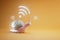 the concept of slow Internet, snail and wifi, the speed of the provider. 3d render
