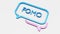Concept of social media chat icon with FOMO text
