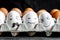 Concept social networks communication and emotions - eggs wink