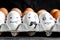 Concept social networks communication and emotions - eggs wink
