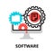 Concept of software icon, for graphic and web design