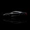 Concept sport car silhouette with reflection.