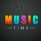 Concept of stylish text of Music Time.