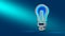 Concept of successful idea inspired by bulb shape on blue background.