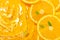 Concept of summer and freshness, orange slices