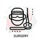 Concept of surgery icon on abstract background