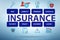 Concept of various types of insurance