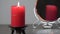 Concept video of a lighted candle that is not reflected in the mirror.Christmas divination and spirituality.Religion and divine.Ps