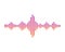 Concept voice search. Sound wave on white background. Vector