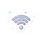 Concept wifi icon. Vector illustration of wireless access point. Thin line flat design element