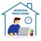 Concept for working, freelancing, studying, education, work from home