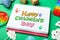 Concept of World Children\\\'s Day on mint background