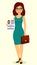 Concept, young businessman girl. Girl girl holding a resume in her hand. Job search. Business and Finance.