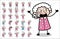 Concepts of Many Old Granny Character - Set of Concepts Vector illustrations