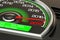 Conceptual 2017 year speedometer closeup, 3D rendering