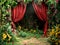 Conceptual artistic illustration theater of the plant natural landscape