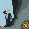 Conceptual business illustration bitcoins