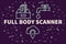 Conceptual business illustration with the words full body scanner