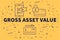 Conceptual business illustration with the words gross asset value