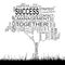 Conceptual business success tree word cloud