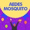 Conceptual caption Aedes Mosquito. Conceptual photo the yellow fever mosquito that can spread dengue fever Man Holding