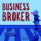 Conceptual caption Business Broker. Business idea publishing short-form content of a business