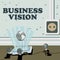 Conceptual caption Business Vision. Business showcase grow your business in the future based on your goals Global Ideas