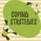 Conceptual caption Coping Strategies. Business concept general plan or set of plans intended to achieve something