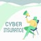 Conceptual caption Cyber Insurance. Conceptual photo protect business and users from Internetbased risks Woman Drawing