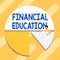 Conceptual caption Financial Education. Business overview education and understanding of various financial areas Man