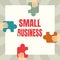Conceptual caption Small Business. Business overview an individualowned business known for its limited size Illustration