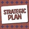 Conceptual caption Strategic Plan. Word Written on A process of defining strategy and making decisions