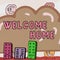 Conceptual caption Welcome Home. Business concept Expression Greetings New Owners Domicile Doormat Entry New Idea