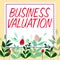 Conceptual display Business Valuation. Business approach determining the economic value of a whole business