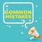 Conceptual display Common Mistakes. Word Written on actions that are often used interchangeably with error