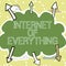 Conceptual display Internet Of Everything. Word Written on smart modern city and wireless communication network