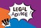 Conceptual display Legal Advice. Business concept Recommendations given by lawyer or law consultant expert Businesswoman