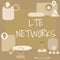 Conceptual display Lte Networks. Internet Concept Fastest network connection available for wireless communication Man