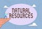 Conceptual display Natural Resources. Concept meaning materials that occur in nature and used for economic gain Athletic