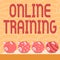 Conceptual display Online Training. Concept meaning Take the education program from the electronic means Multiple Piggy