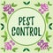 Conceptual display Pest Control. Business concept Killing destructive insects that attacks crops and livestock