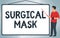 Conceptual display Surgical Mask. Conceptual photo worn by health professionals during surgery and during nursing School