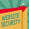 Conceptual display Website Security. Word for critical component to protect and secure websites Man Illustration