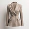 Conceptual Elegance: Beige Jacket With Photorealistic Details