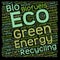 Conceptual green eco or ecology word cloud