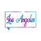 Conceptual hand drawn phrase Los Angeles. Lettering design for posters, t-shirts, cards, invitations, stickers, banners