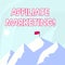 Conceptual hand writing showing Affiliate Marketing. Business photo showcasing arwhich online retailer pays commission